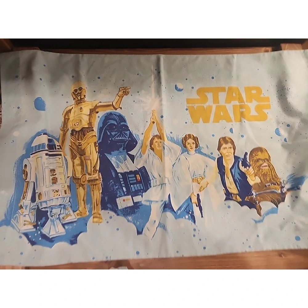 STAR WARS Vintage 1970 80x100 Blanket, 2 Pillow Cases Twin Flat &‎ Fitted Sheet
